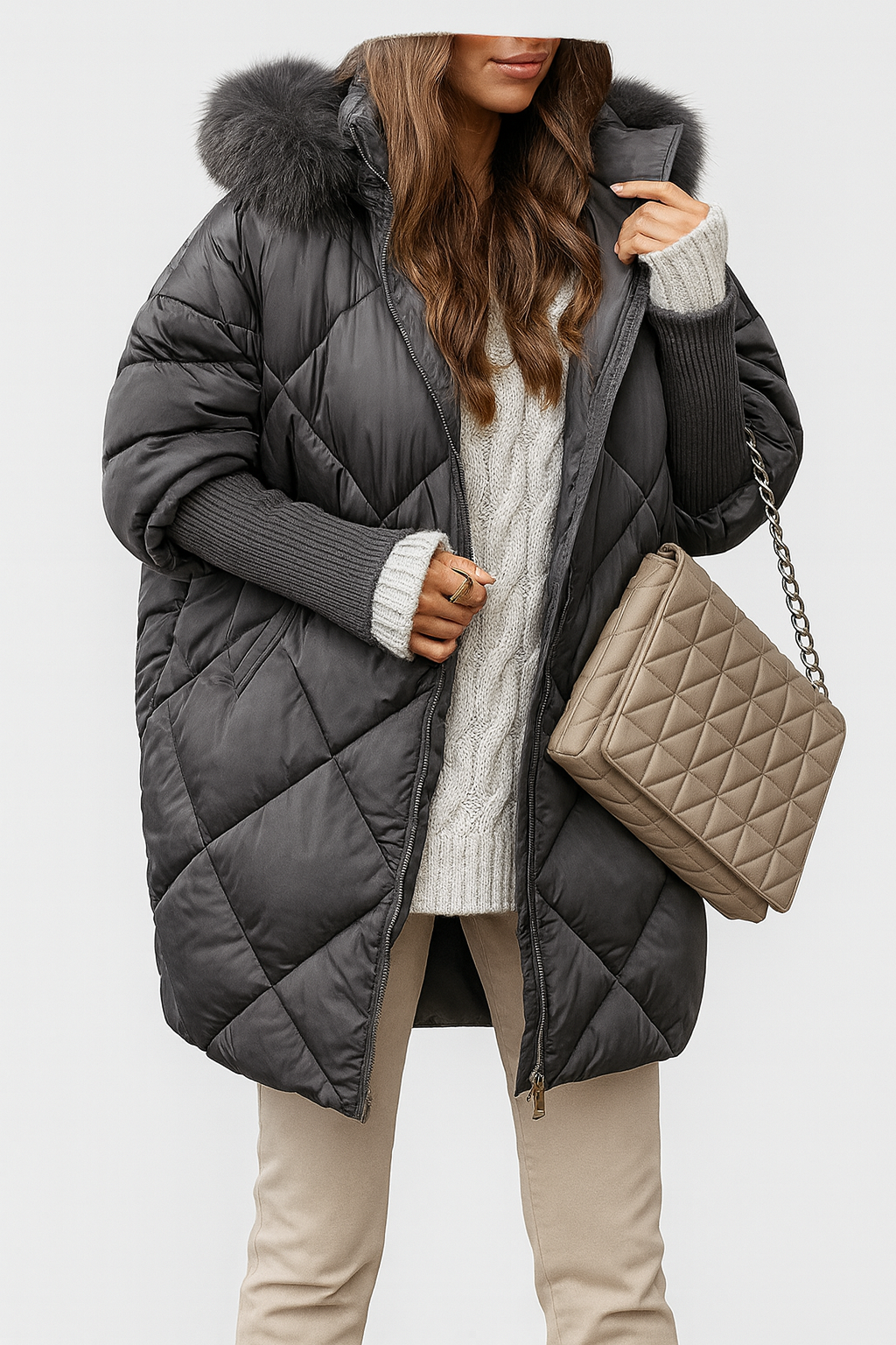 CozyChic™ Dames Parka met Bontkraag – 🍂 Tijdelijk 50% Korting