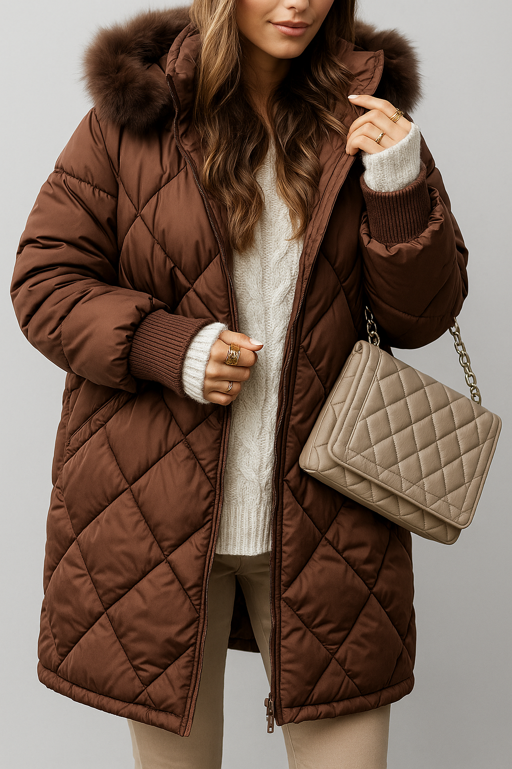 CozyChic™ Dames Parka met Bontkraag – 🍂 Tijdelijk 50% Korting